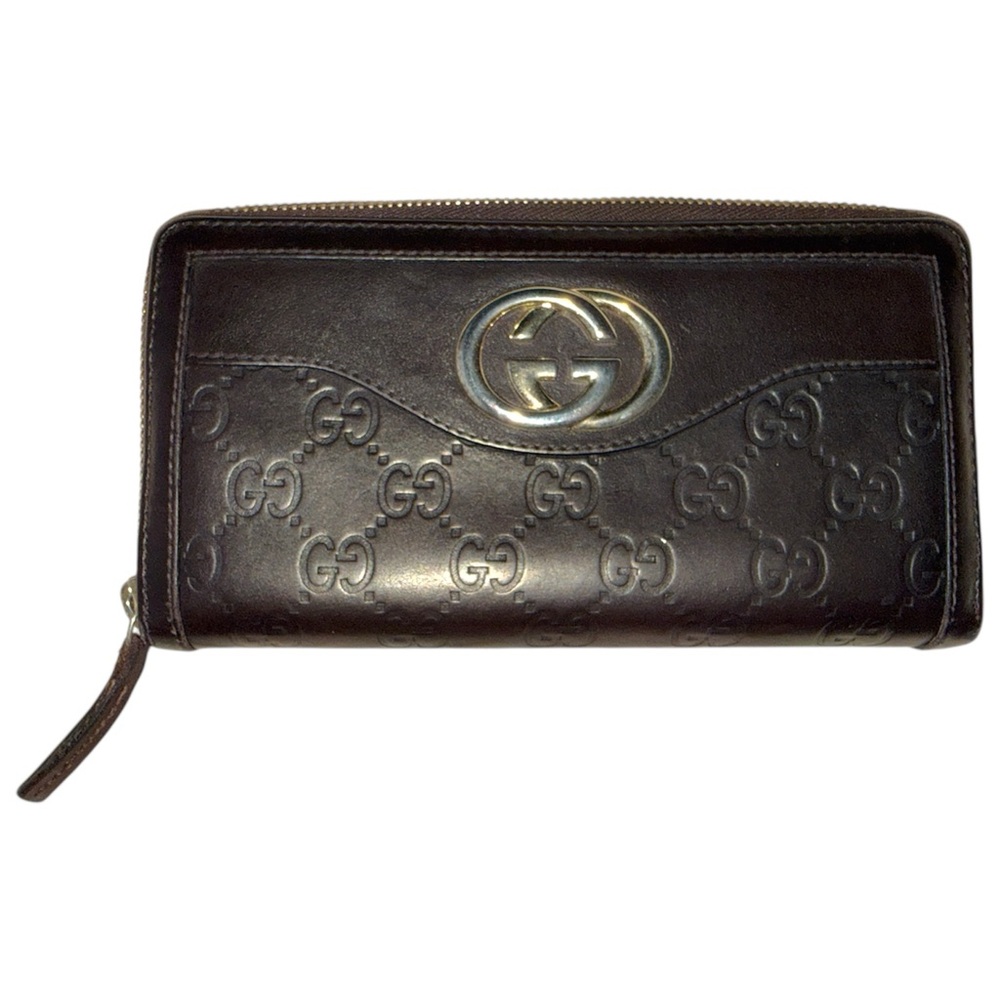 Gucci Sukey Long Zip Around Wallet Guccissima GG Brown Leather Large with Box - Picture 3 of 14